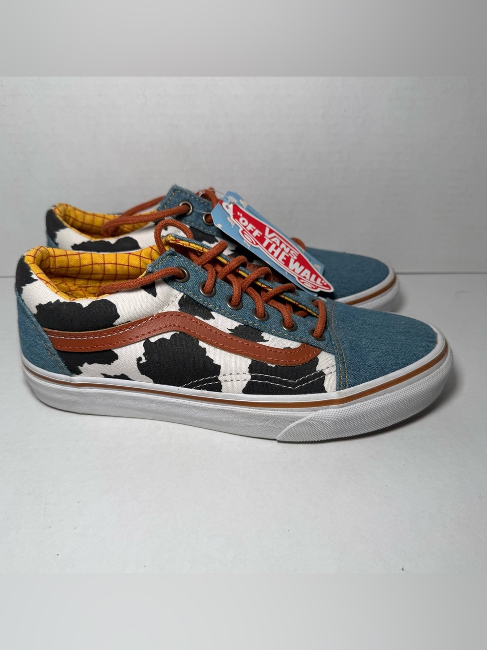 VANS Old Skool TOY STORY Disney Pixar Woody Cow Denim Andy Men's 5 Women's 6.5